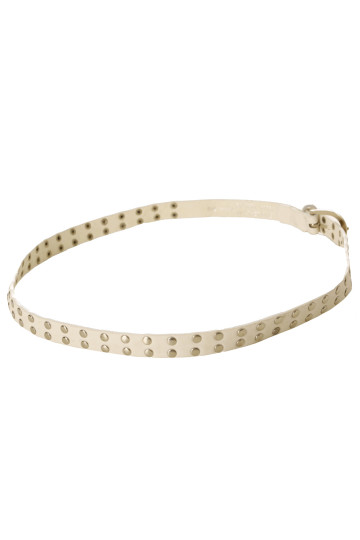 Ceinture blanc à clous avec boucle. SG-0971 - 2