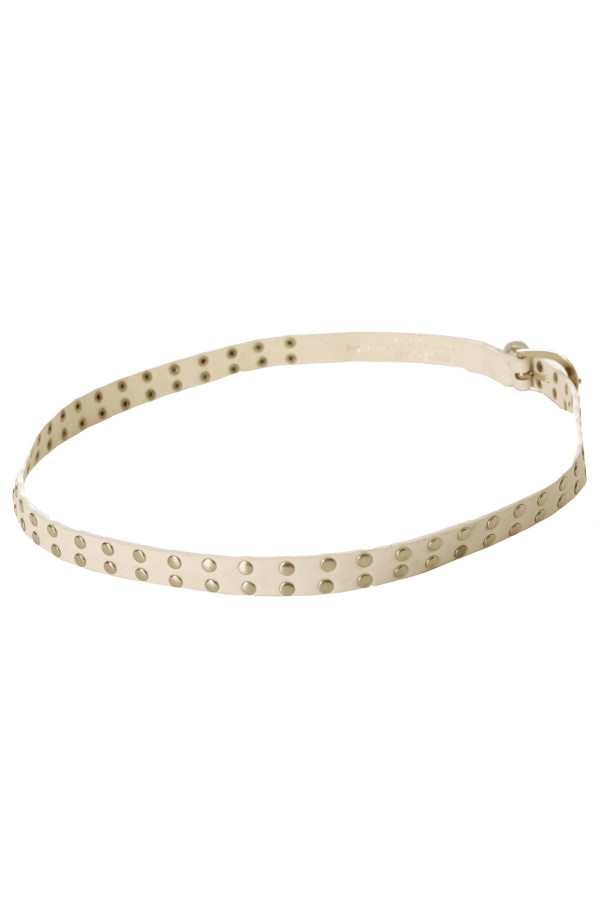 Ceinture blanc à clous avec boucle. SG-0971 - 2