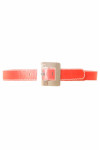 Ceinture Rouge avec couture blanche à boucle carré CE 504 - 4