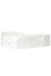 Ceinture blanche légère à motif étoiles et boucle rectangle. étoiles - 3