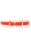 Ceinture Rouge avec boucle rectangulaire argentée. Accessoire 9001 - 3