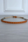 Fine ceinture orange avec accessoire et strass - 4