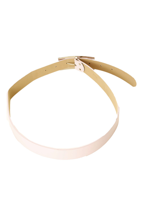 Ceinture rose effet cuir à boucle carré et strass CE 726 - 2