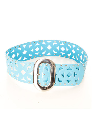 Ceinture bleu à détails et clous. SG-0421 - 1