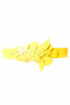 Ceinture Jaune, boucle motif feuilles BG-PO44 - 6
