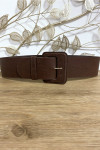 Grosse ceinture marron avec joli motif - 3