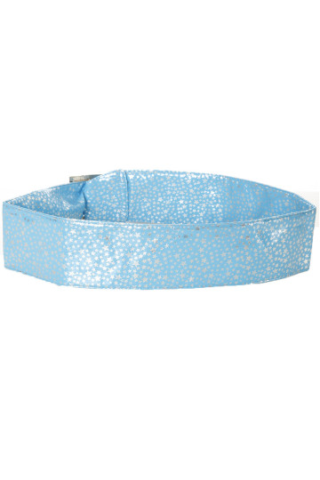 Ceinture bleu égère à motif étoiles et boucle rectangle. étoiles - 2