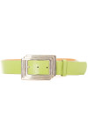 Ceinture femme en vert avec boucle rectangulaire. SG0218 - 1