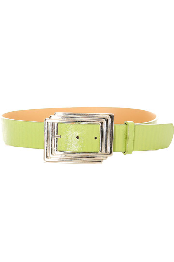 Ceinture femme en vert avec boucle rectangulaire. SG0218 - 2