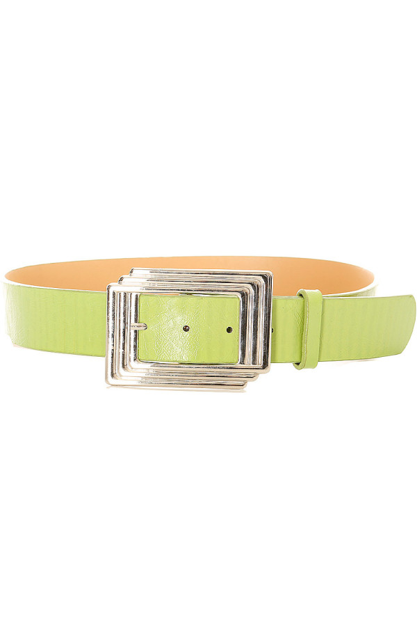 Ceinture femme en vert avec boucle rectangulaire. SG0218 - 2