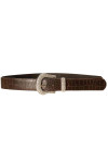 Ceinture Marron style croco avec boucle fantaisie à strass D7288 - 2