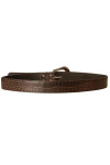 Ceinture Marron style croco avec boucle fantaisie à strass D7288 - 3