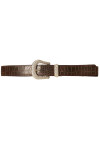 Ceinture Marron style croco avec boucle fantaisie à strass D7288 - 4