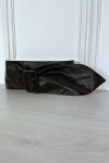 Ceinture marron ajustable en similicuir - 2