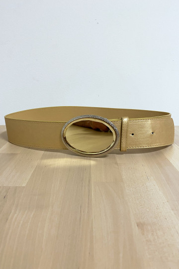 Ceinture doré avec boucle miroir - 1