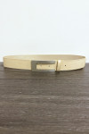 Ceinture beige en simili avec boucle rectangulaire - 2
