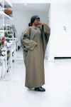 Abaya taupe over size (36-52) coupe kimono - 1