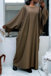 Abaya taupe over size (36-52) coupe kimono - 3
