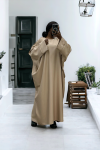 Abaya camel over size (36-52) coupe kimono - 3