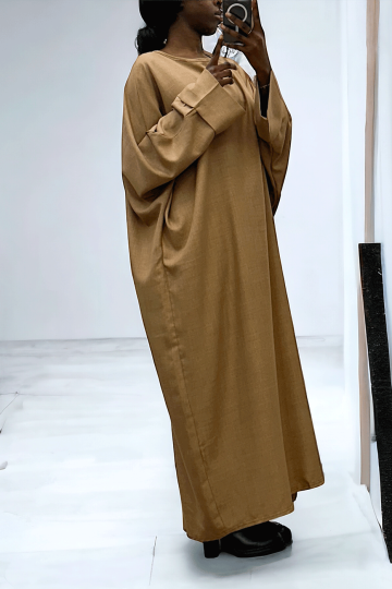 Abaya camel très ample (36-52) coupe kimono - 1