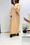 Abaya beige très ample (36-52) coupe kimono - 2