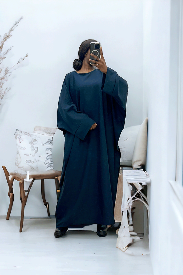Abaya marine over size (36-52) coupe kimono - 1