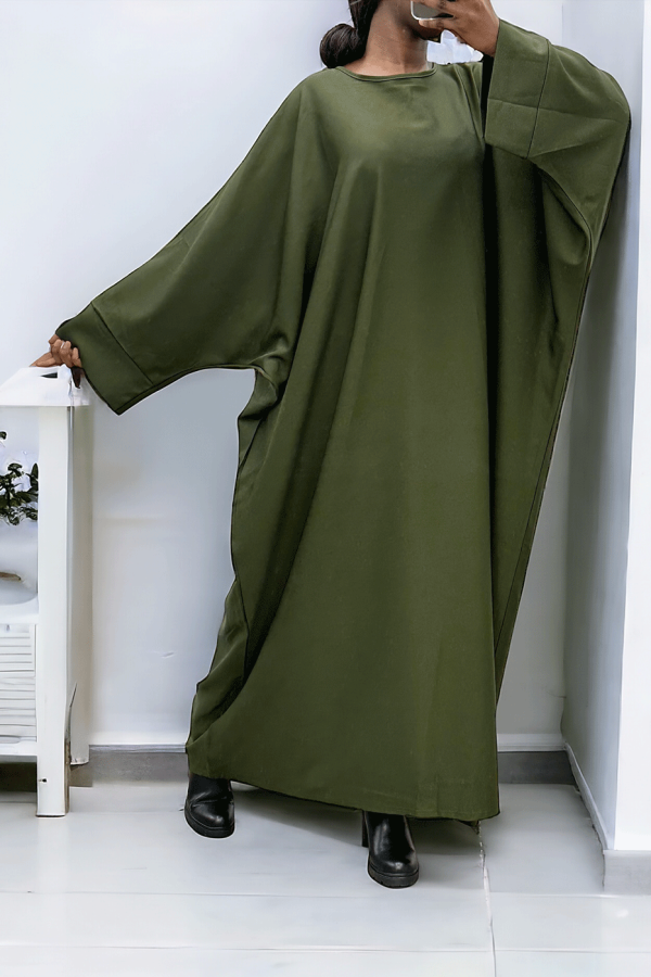 Abaya kaki over size (36-52) coupe kimono - 2