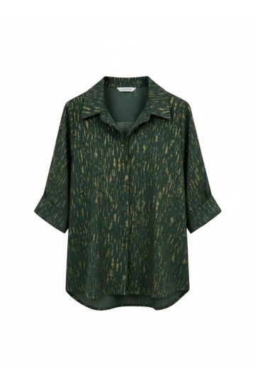 Chemise Fluide Vert Émeraude – L'Éclat Mystérieux - 2