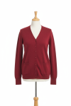 Gilet bordeaux Cardigan Maille Douce - Col V - 2