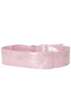 Ceinture rose légère à motif étoiles et boucle rectangle. étoiles - 2